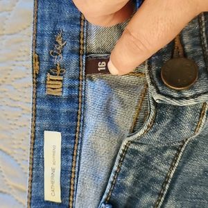 KUT FROM THE KLOTH SIZE 16 CATHERINE BOYFRIEND LIGHTWASH DISTRESSED JEANS